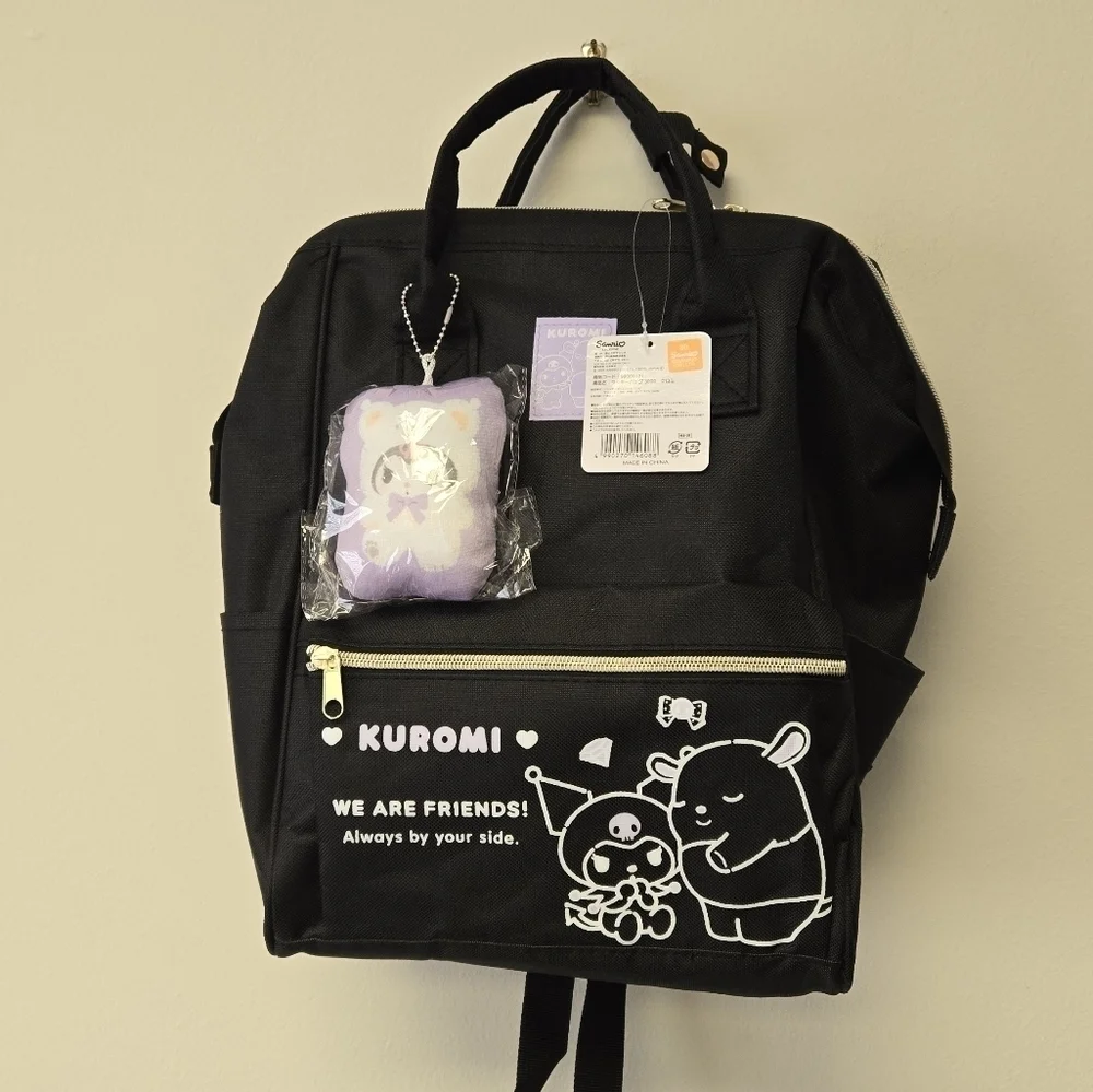 Sanrio Kuromi Backpack with Bag Charm